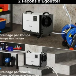 Affugter, 58,5 L/dag Affugter, 52x35,5x35 cm, Hvid Clearance