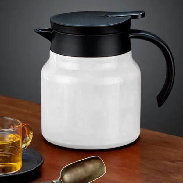 Aftagelig isoleret te- og kaffekande 1000ml - Hvid Online