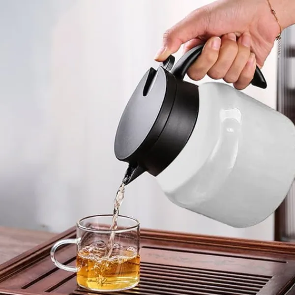 Aftagelig isoleret te- og kaffekande 1000ml - Hvid Online