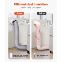 Airconditionerslangebetræk, 1440x525x3 mm, grå, isoleringshylster Outlet