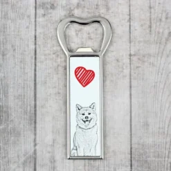 Akita, Akita Inu - flaskeåbner med en hund, personlig køleskabsåbner, unik gave til en mand fra Art-Dog