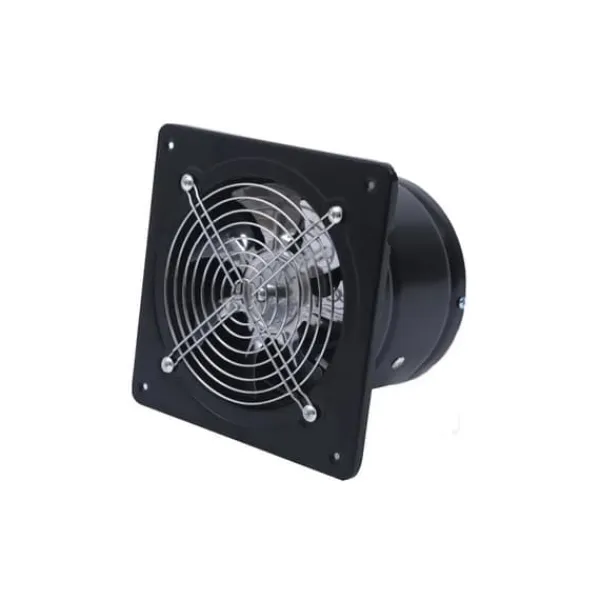 Ventilatorer>Aksial industriventilator, vægventilator 40 W 220 V, indblæsning/udsugning, sort