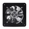 Ventilatorer>Aksial industriventilator - Væg-/vinduesmonteret udsugningsventilator - 850 m³/h - 20 cm - 80 W, 220 V - 2800 rpm - Metal, Firkantet - Sort