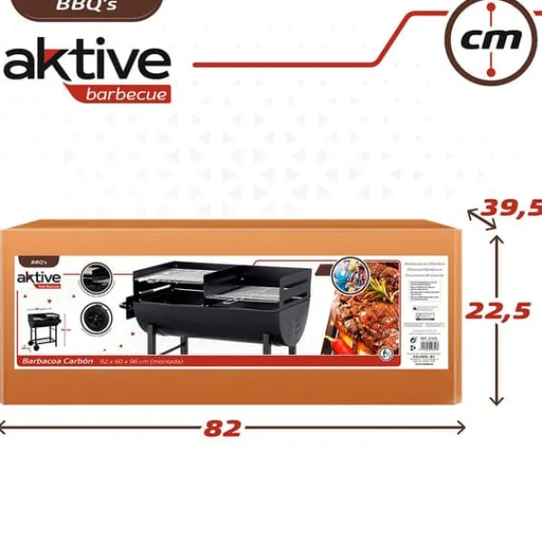 Aktive Grill 97x42x96 Cm Sort Best