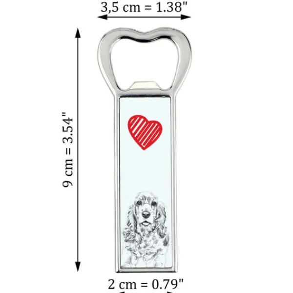 Cocktailshakers & Drinkudstyr>American Cocker Spaniel - flaskeåbner med en hund, personlig køleskabsåbner, unik gave til en mand fra Art-Dog