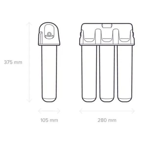 Aquaphor Crystal Eco H Pro gennemstrømningsfilter til drikkevand (Pro1, ProH, ProHF) Clearance