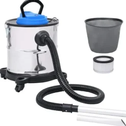 Askestøvsuger med HEPA-filter 1200 W og 20 l beholdere | Farve: Rustfrit stål