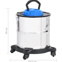Askestøvsuger med HEPA-filter 1200 W og 20 l beholdere | Farve: Rustfrit stål