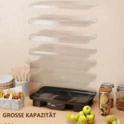 Automatisk døråbner 550 W, 40–70 °C, 6 højdejusterbare bakker, 48-timers timer, sort Best
