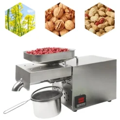 Juicepresser - Nyd Friskpresset Juice Derhjemme>Automatisk oliepressemaskine - Elektrisk oliepresse - Intelligent styring - 220 V - Rustfrit stål - Sølv