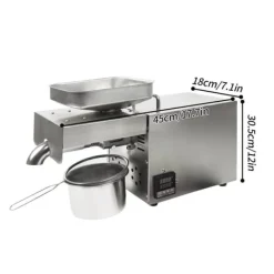 Juicepresser - Nyd Friskpresset Juice Derhjemme>Automatisk oliepressemaskine - Elektrisk oliepresse - Intelligent styring - 220 V - Rustfrit stål - Sølv