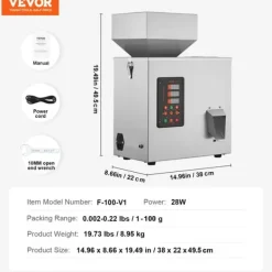 Automatisk Pulverfyldningsmaskine, 1-100g Kapacitet, Dobbelt-Stage Vibrationsmotor,1-100 g Hot