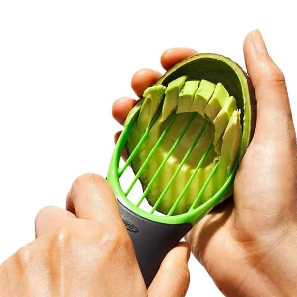 Køkkenskiver>Avocadoskærer, 3-i-1 - Grøn