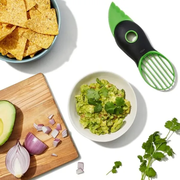 Køkkenskiver>Avocadoskærer, 3-i-1 - Grøn