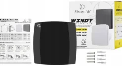 Badeværelsesventilator WINDY 100 H+T SORT Hot