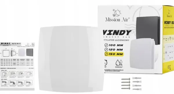 Badeværelsesventilator WINDY 150 S HVID Outlet