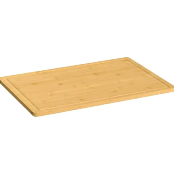 Skærebrætter>Bambus skærebræt 40x60x1,5 cm med saftrille | Farve: Naturlig bambus