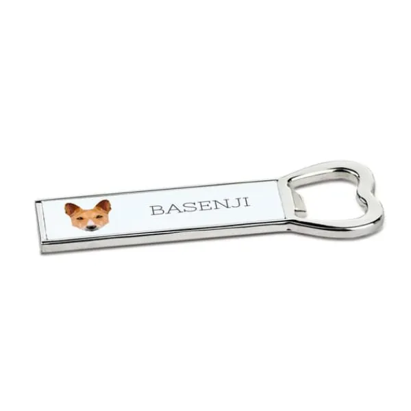 Basenji, Basenji, Congo Dog - flaskeåbner med foto og inskription til Art-Dog øl