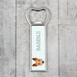Basenji, Basenji, Congo Dog - flaskeåbner med foto og inskription til Art-Dog øl