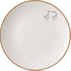 Tallerkener & Bordservicer>Beige keramik desserttallerken 20 cm