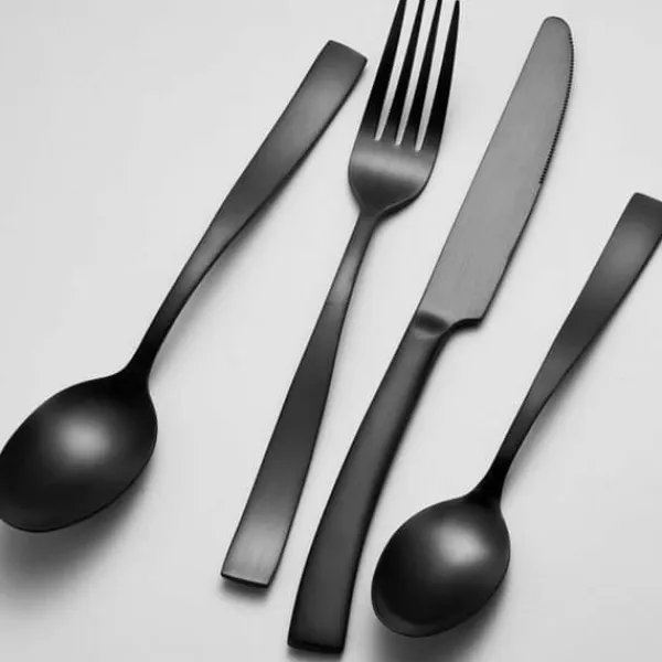 Bestik>Bestik Arthur Martin AM5136 Sort Rustfrit stål 24 Dele