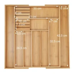 Bestikbakke, Bambus, 5.5x45x44.5 cm, Natur Hot