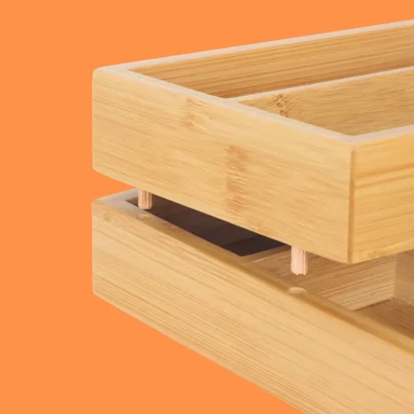 Bestikbakke sæt, 21x30x7 cm, naturlig Outlet
