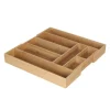 Opbevaringssystem Til Køkkenskuffer>Bestikbakke, Udtrækkelig Bambus, 6,5x49,5x33 cm, Naturlig