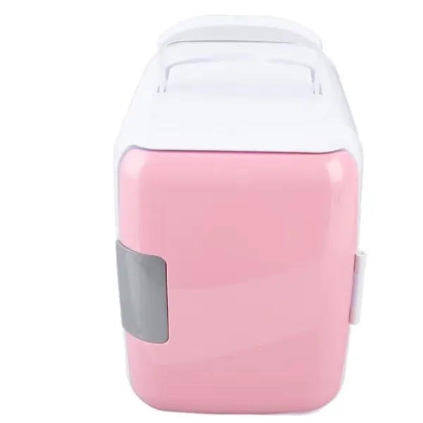 Køleskabe>Bilkyl 4 liter slitstark ABS kosmetisk förvaring Löstagbar skiljevägg Bärbar minikyl för mat Kosmetisk bil rosa