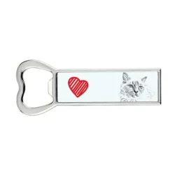 Cocktailshakers & Drinkudstyr>Birman - flaskeåbner med kat, personlig køleskabsåbner, unik gave til en mand fra Art-Dog