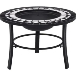 Terrassevarmere>Bålfad mosaik 68 cm keramik sort og hvid - Ildsted - Ildsteder - Home & Living