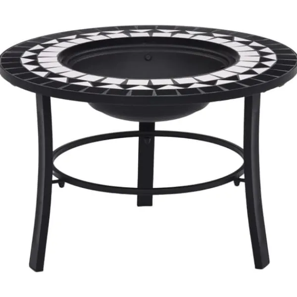 Terrassevarmere>Bålfad mosaik 68 cm keramik sort og hvid - Ildsted - Ildsteder - Home & Living