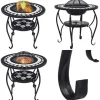 Terrassevarmere>Bålfad mosaik 68 cm keramik sort og hvid - Bålkurv - Bålkurve - Home & Living