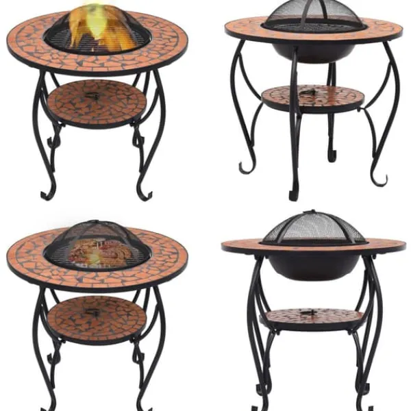 Terrassevarmere>Bålfad mosaik 68 cm keramik terracottafarvet - Bålkurv - Bålkurve - Home & Living