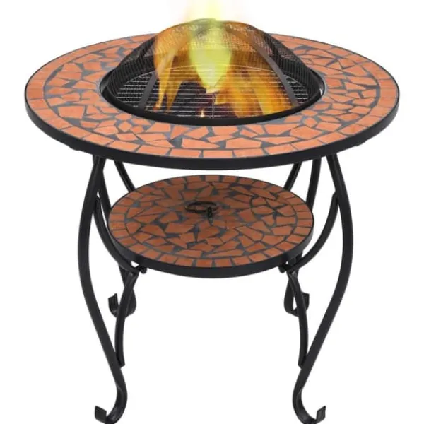 Terrassevarmere>Bålfad mosaik 68 cm keramik terracottafarvet - Bålkurv - Bålkurve - Home & Living
