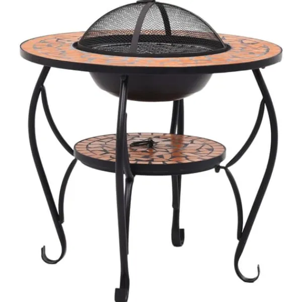 Terrassevarmere>Bålfad mosaik 68 cm keramik terracottafarvet - Bålkurv - Bålkurve - Home & Living