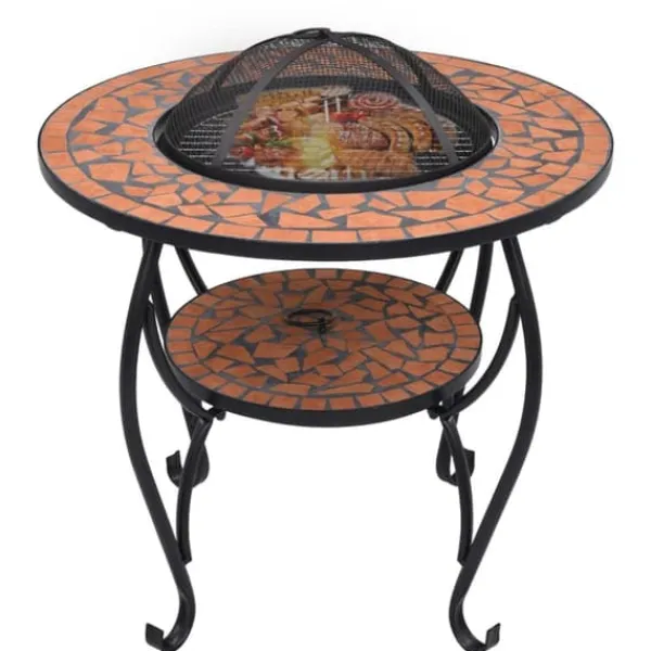 Terrassevarmere>Bålfad mosaik 68 cm keramik terracottafarvet - Bålkurv - Bålkurve - Home & Living