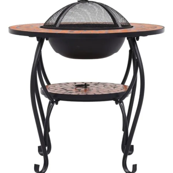Terrassevarmere>Bålfad mosaik 68 cm keramik terracottafarvet - Bålkurv - Bålkurve - Home & Living