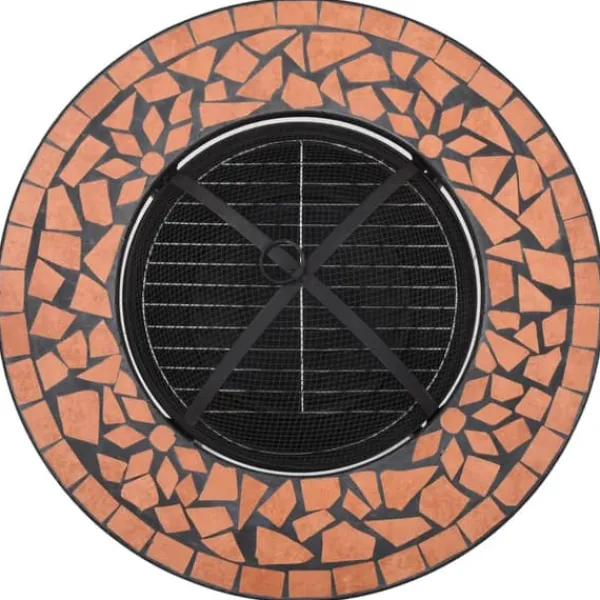 Terrassevarmere>Bålfad mosaik 68 cm keramik terracottafarvet - Bålkurv - Bålkurve - Home & Living