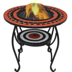 Bålfad mosaik 68 cm keramik terracottafarvet og hvid - Bålkurv - Bålkurve - Home & Living Best