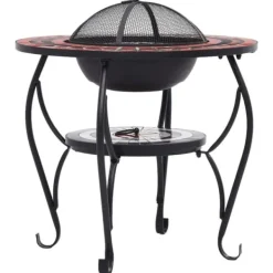 Bålfad mosaik 68 cm keramik terracottafarvet og hvid - Bålkurv - Bålkurve - Home & Living Best