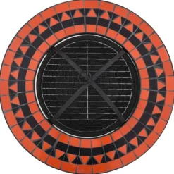 Bålfad mosaik 68 cm keramik terracottafarvet og hvid - Bålkurv - Bålkurve - Home & Living Best