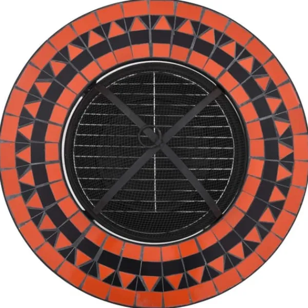 Bålfad mosaik 68 cm keramik terracottafarvet og hvid - Bålkurv - Bålkurve - Home & Living Best