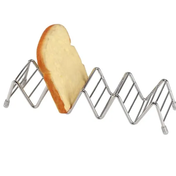 bølgeformet rustfrit stål mexicansk tacoholder display stativ skal rack 4-5 slots
