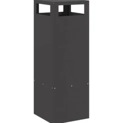Bålsted i koldvalset stål - Udendørs ildkurv | Størrelse: 35 x 35 x 100 cm | Farve: Sort Hot