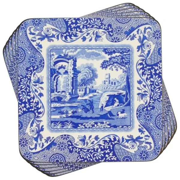 Blue Italian Coasters, 6-Pack - Spode Best