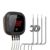 Køkkentermometre>Bluetooth madtermometer, op til 6 prober, 100 meter trådløs rækkevidde,4X med 4 sensorer