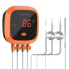 Køkkentermometre>Bluetooth madtermometer, op til 6 prober, bredt temperaturinterval,4XC med 4 sensorer