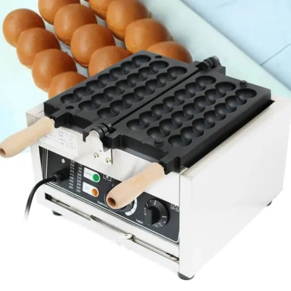 Boblevaffeljern, kugleformet, elektrisk 1500 W, non-stick belægning, til kommerciel brug Discount
