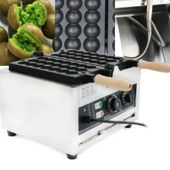 Boblevaffeljern, kugleformet, elektrisk 1500 W, non-stick belægning, til kommerciel brug Discount
